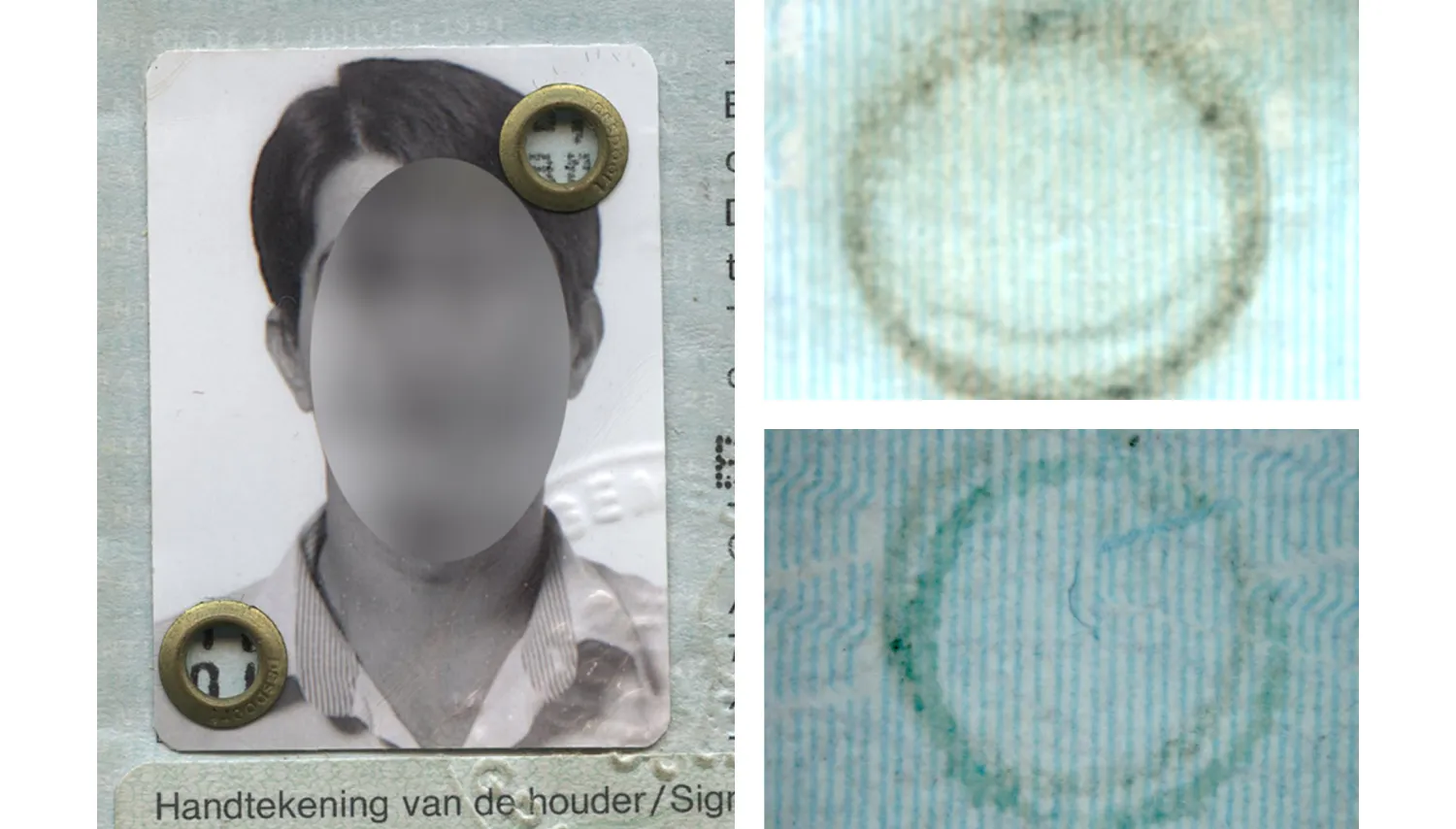 Example of ID photo substitution